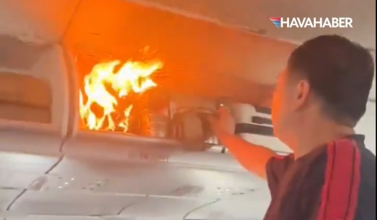 Air China Uçağında Korku Dolu Anlar: Lityum Batarya Pil Alev Aldı!