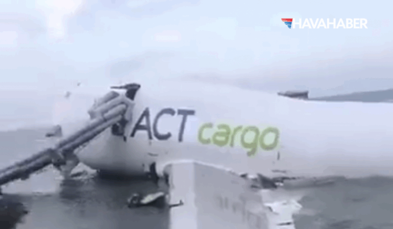 Air ACT’ye Ait Kargo Uçağı Hong Kong’da Pisten çıktı! Faciada İki Kişi Can Verdi