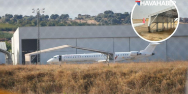 İspanya’da-tehlikeli-anlar--Iberia-uçağı-askeri-hangara-çarptı