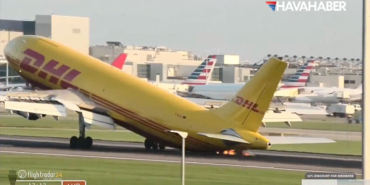 Londra'da-Korku-Dolu-Anlar--Kuyruğunu-Piste-Sürten-DHL-Uçağı,-İnişten-Son-Saniyede-Nasıl-Vazgeçti-