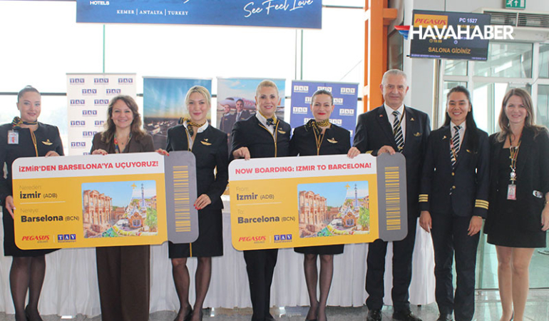 Pegasus Hava Yolları, İzmir’den Barselona’ya direkt uçuş başlattı