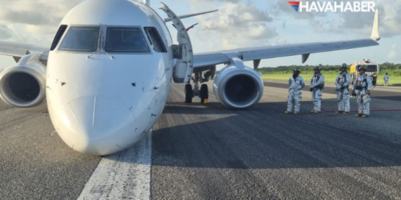 Sky High uçağı Santo Domingo’da acil iniş yaptı