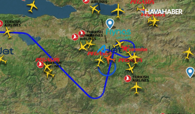 İstanbul Semalarında Yoğun Trafik: Uçaklar İniş İçin Havada Tur Atıyor!