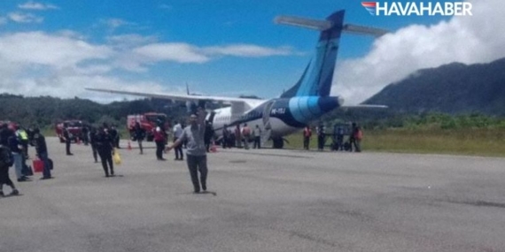 Yer ekipleri büyü çaba sarf etti: Pistten çıkan Trigana Air’e ait ATR 42-300 havalimanından çekildi