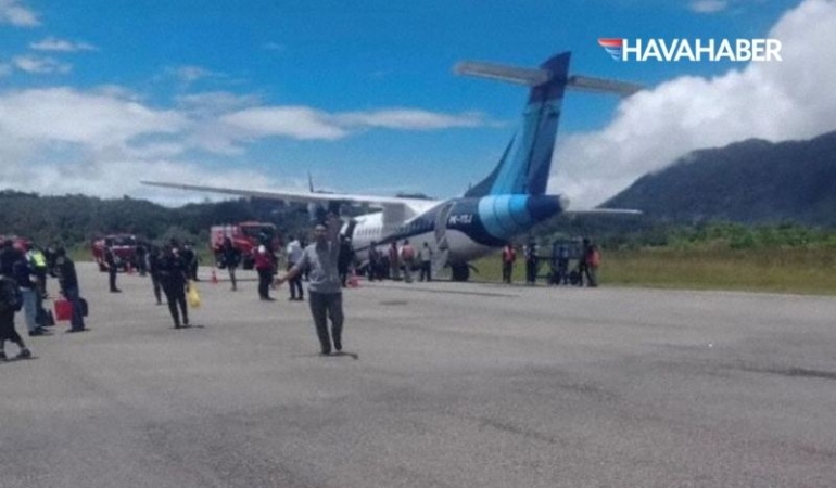 Yer ekipleri büyü çaba sarf etti: Pistten çıkan Trigana Air’e ait ATR 42-300 havalimanından çekildi