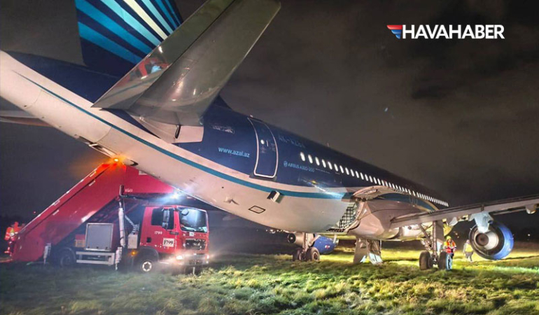 Gökyüzünde 3 Saatlik Kâbus! “Mayday” Çağrısıyla İnen Azerbaycan Uçağı Pistten Çıktı