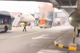 otobus-yangını-havalimanı