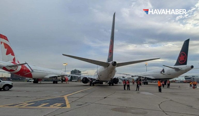 Toronto’da apron kazası: Air Canada uçağı diğer uçağa çarptı