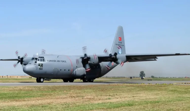 Azerbaycan’dan Kalkan Türk C130 Uçağı Gürcistan’da Düştü