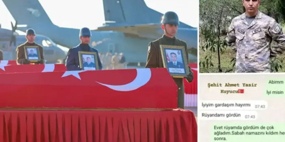 Şehit Ahmet Yasir Kuyucu’nun kardeşiyle son mesajları yürek yaktı: ‘Sen şehit olmuşsun’