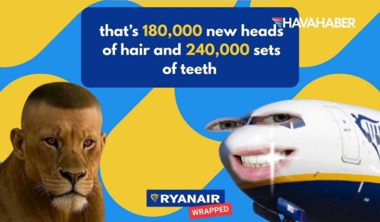Ryanair’ın “2025 Wrapped” Paylaşımında Türkiye Detayı 3 Bin Uçuş, 180 Bin Saç ve 240 Bin Diş