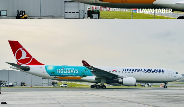 Türk Hava Yolları uçağına “Turkish Airlines Holidays” giydirmesi