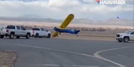 ABD’de korkutan fırtına: Saatte 160 kilometre hızla esen rüzgar uçağı ters çevirdi