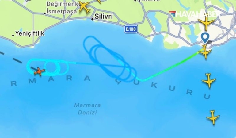 Atatürk Havalimanı’ndan Kalkan Özel Jet Teknik Arıza Yaşadı İki Saattir Marmara Üzerinde Tur Atıyor