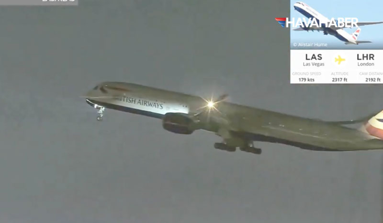 Kalkış sırasında şok görüntü: Dev yolcu uçağının tekeri koptu, okyanusu böyle geçti!