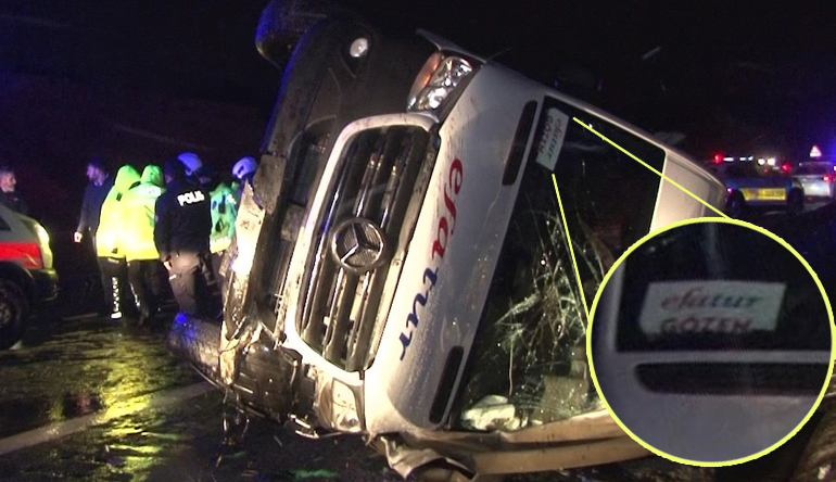 GÖZEN personeli taşıyan servis kaza yaptı: 11 kişi yaralandı