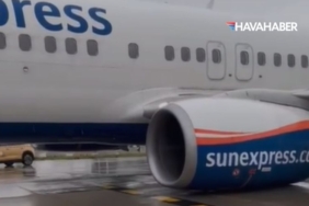 Antalya- Kalkışa hazırlanan uçağın iniş takımları kırıldı