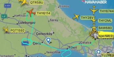 İstanbul semalarında hareketli dakikalar  ULS’ye ait kargo uçağı rotayı değiştirdi, havada tur atıp geri döndü!