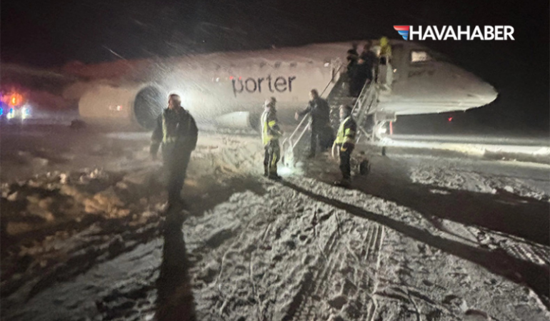 Uçak pisten çıktı