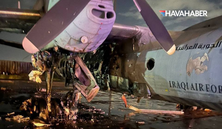 Bağdat’ta Uçaklar Hedef Alındı! An-32B tipi askeri nakliye uçağı vuruldu