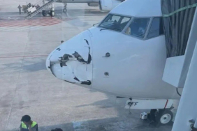 Garuda-Indonesia-uçağının-burnu-parçalandı--'Hasarın-nedeni-henüz-bilinmiyor...'