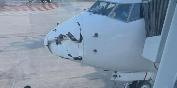 Garuda Indonesia uçağının burnu parçalandı: “Hasarın nedeni henüz bilinmiyor…”