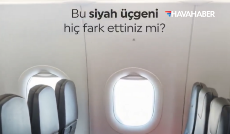 Uçaktaki Gizemli İşaret Camların Üzerindeki Siyah Üçgen Ne Anlama Geliyor