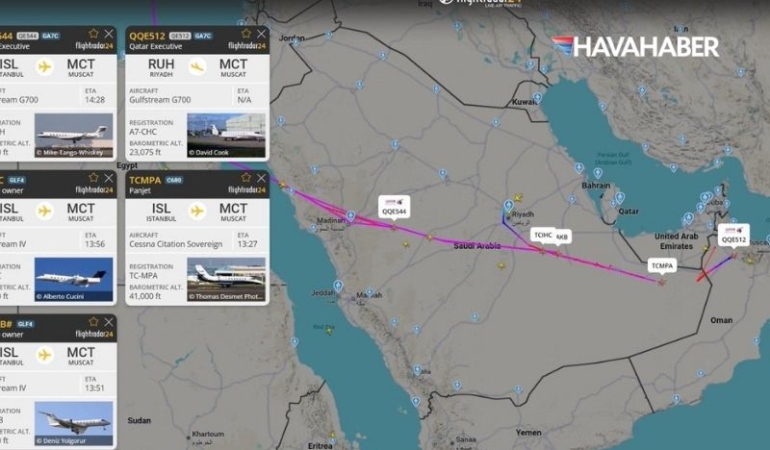 Zenginlerin ‘Kaçış’ rotası belli oldu! Umman semalarında Türk jetleri hakim Bir uçuşun bedeli 150 bin dolar...