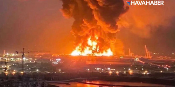 İHA ile hedef alınan Erbil Havalimanı’nda patlama sonrası yangın meydana geldi