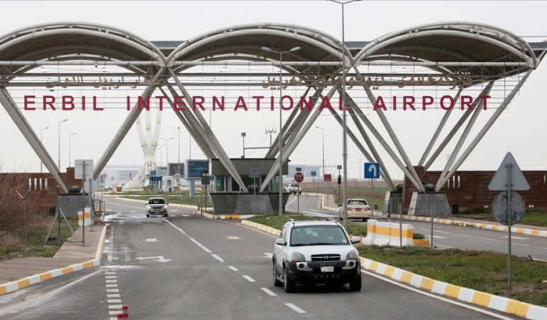 İHA ile hedef alınan Erbil Havalimanı’nda patlama sonrası yangın meydana geldi