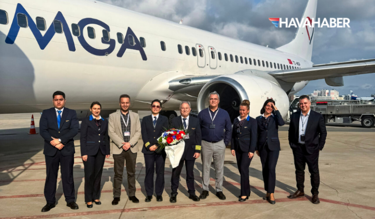 45 Yıllık Kokpit Kariyeri Sona Erdi MGA Kaptanı Son Uçuşunu Gerçekleştirdi