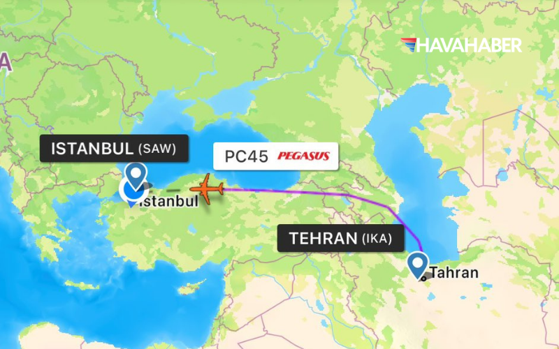 53 Gün Sonra Dönüş! Pegasus Uçağı Tahran’dan Döndü
