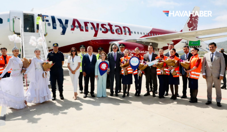 Gazipaşa-Alanya’dan Almatı ve Astana’ya direkt uçuşlar başladı