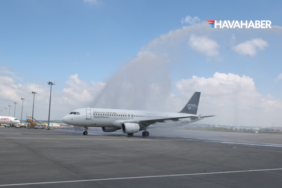 Nesma Airlines’ın ilk Kahire uçuşu Sabiha Gökçen’de törenle karşılandı