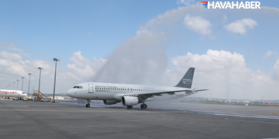Nesma Airlines’ın ilk Kahire uçuşu Sabiha Gökçen’de törenle karşılandı