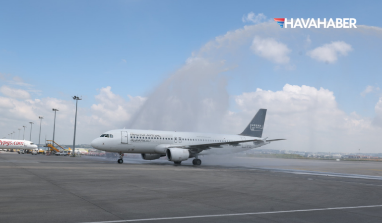 Nesma Airlines’ın ilk Kahire uçuşu Sabiha Gökçen’de törenle karşılandı