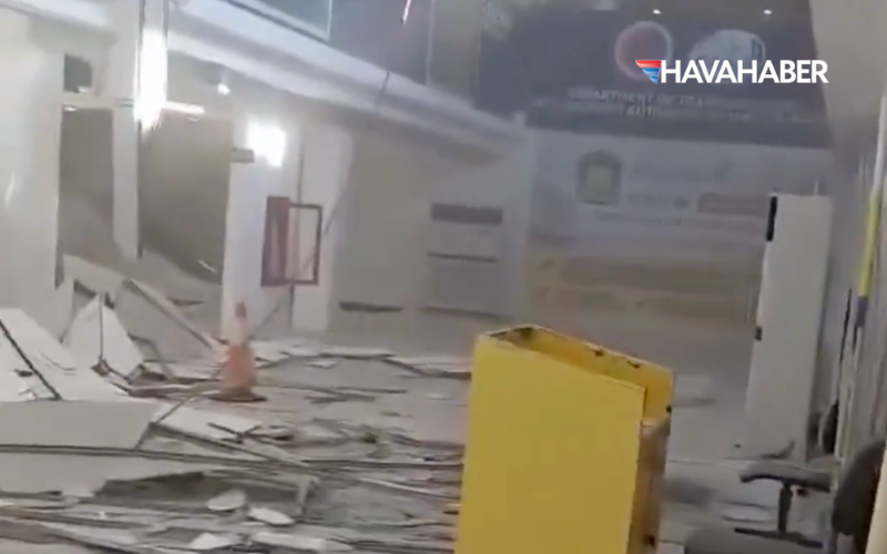 Filipinler’de 7,8 Büyüklüğündeki Deprem Havalimanını Vurdu: 