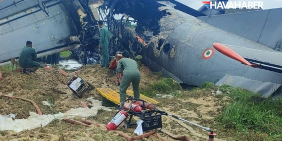 Hindistan Hava Kuvvetlerine ait nakliye uçağı düştü Uçaktaki 5 asker öldü