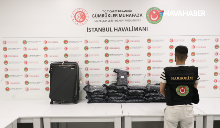 İstanbul Havalimanı’nda Dev Uyuşturucu Operasyonu 20 Milyon Liralık Esrar Ele Geçirildi