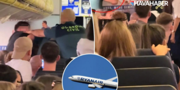 Ryanair uçağında olay! Polise yumruk atan yolcu gözaltına alındı