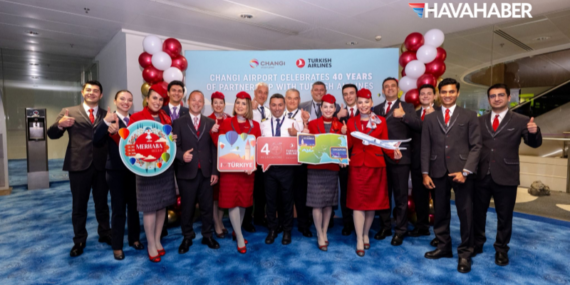 THY, Singapur’daki 40. Yılını Changi Havalimanı’nda Kutladı