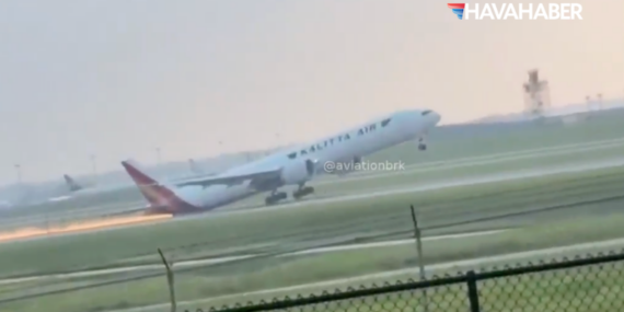 Kalitta Air Boeing 777 uçağı go-around sırasında kuyruk vurdu