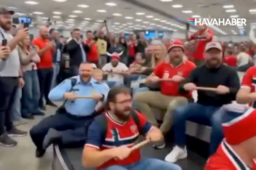 Norveç taraftarlarına Los Angeles Havalimanı’nda sürpriz veda!