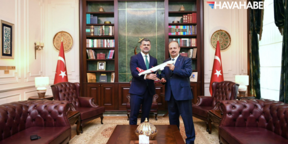 Ankara Valisi Yakup Canbolat, THY Genel Müdür Yardımcısı Abdulkerim Çay’ı Kabul Etti