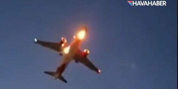 Avianca uçağı havai fişekler nedeniyle inişten vazgeçti