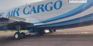 Boeing 737-300 Tipi Kargo Uçağı Kalkışta Pistten Çıktı