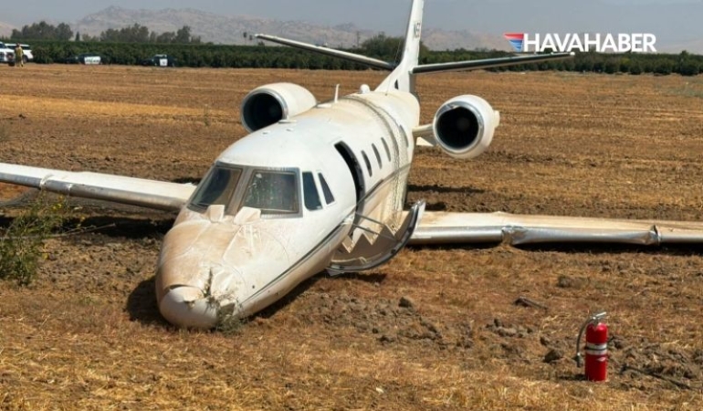 California’da Citation tipi iş jeti pistten çıktı: 6 kişi kazadan yara almadan kurtuldu