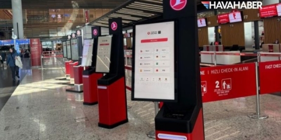 THY, İstanbul Havalimanı’nda Yeni Nesil Self Servis Kioskları Kullanıma Sundu