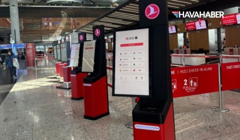 THY, İstanbul Havalimanı’nda Yeni Nesil Self Servis Kioskları Kullanıma Sundu