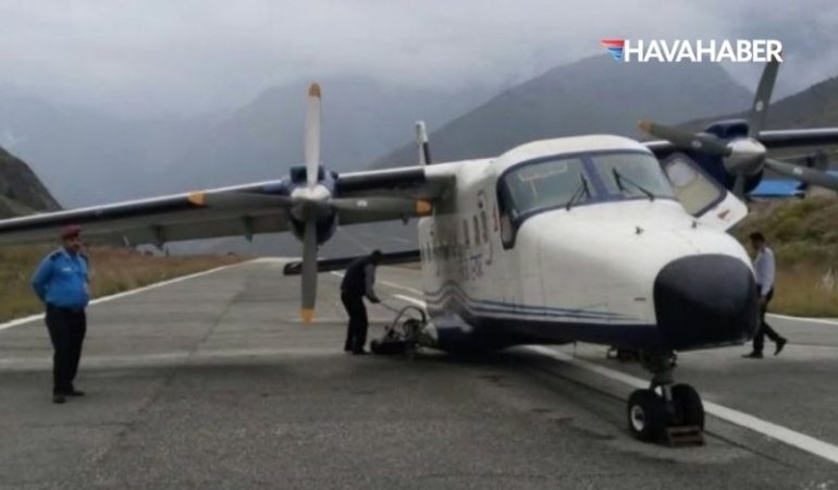 Nepal’de Sita Air Uçağının İnişinde Tekerleği Koptu: 16 Kişi Güvende